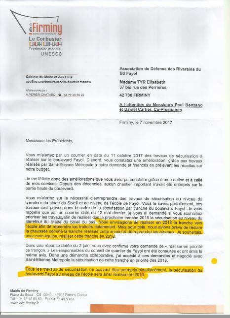 1 Lettre  du Maire 7 novembre 2017