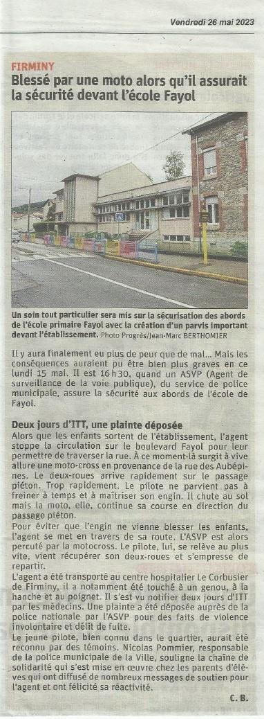 Accident école Fayol