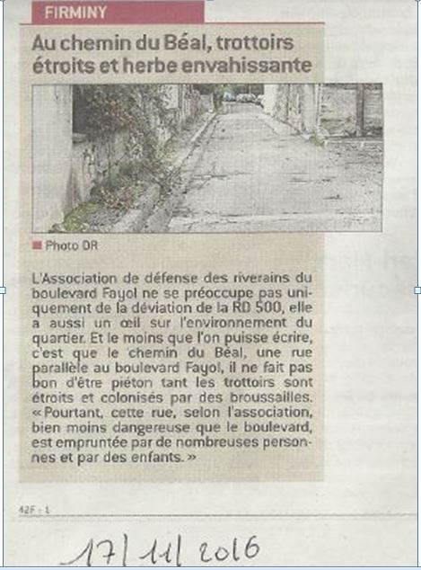 Chemin du beal site
