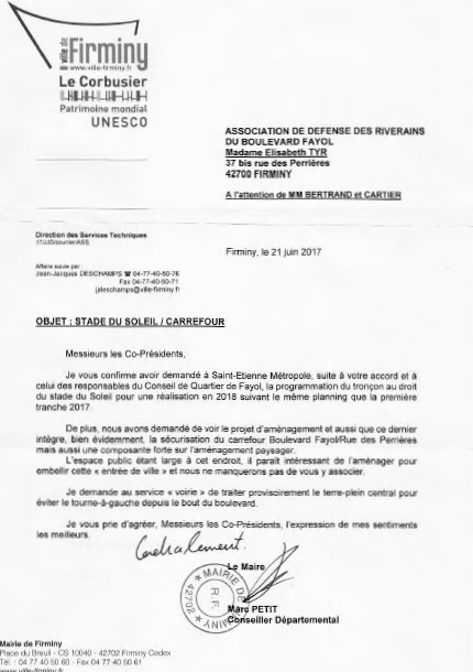 Courrier de mr le maire 21 06 2017