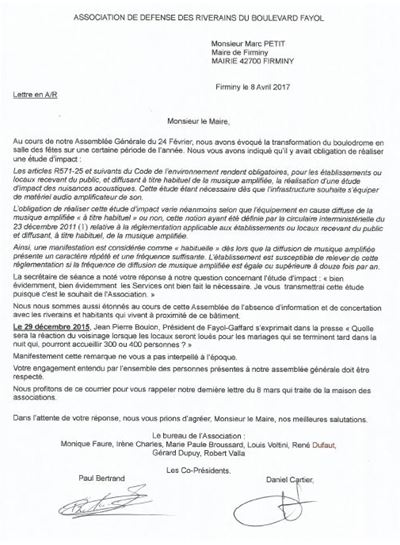 Lettre au maire 08 04 2017 site