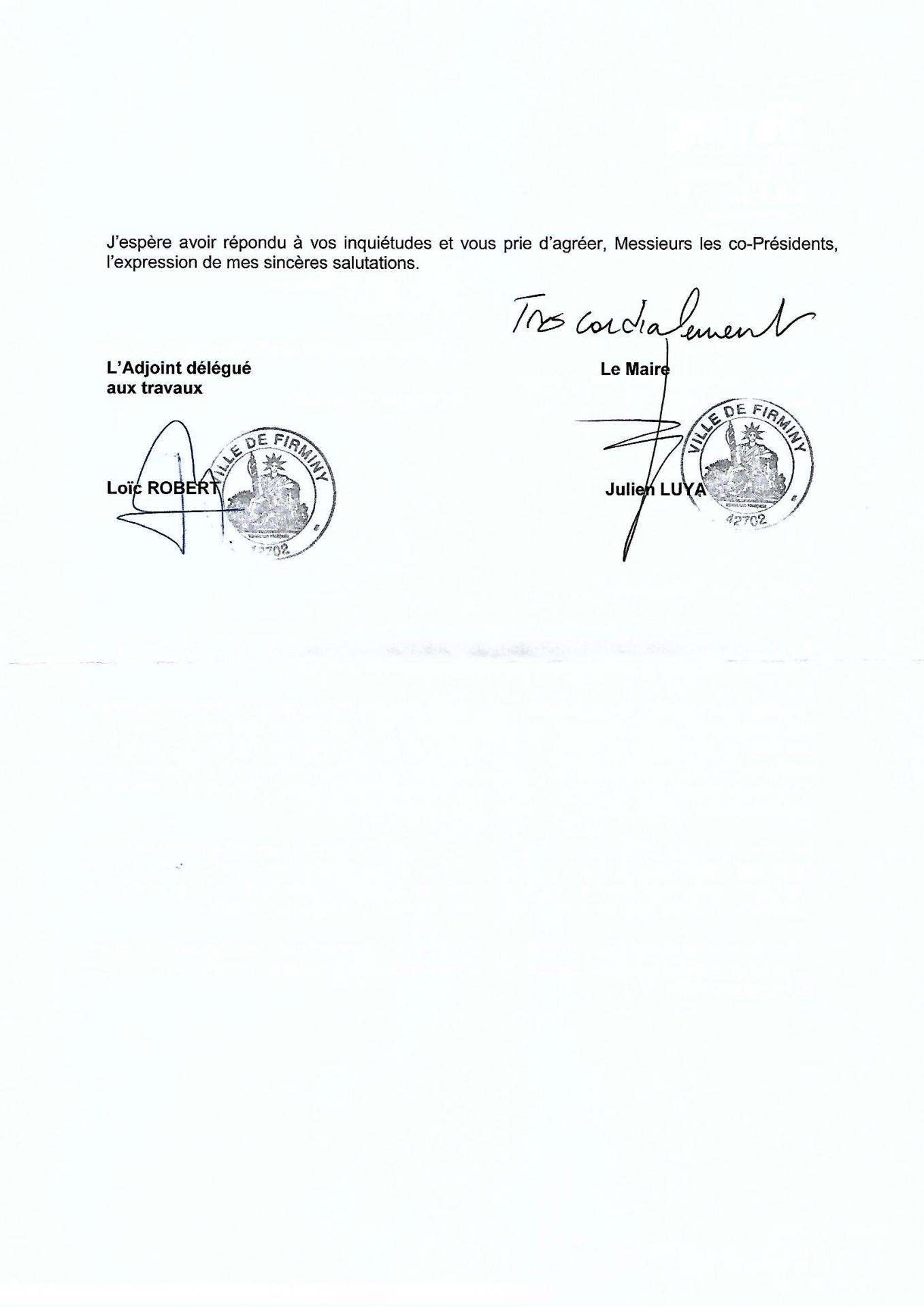 Lettre Mr le Maire 01/ 06/ 2022 p2