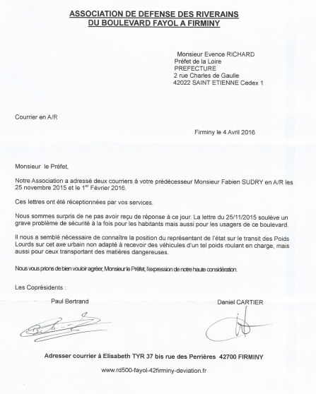 Lettre prefet 4 4 2016